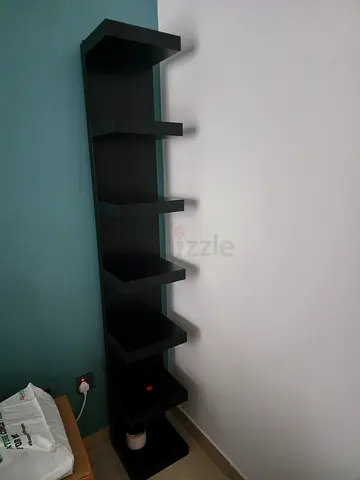 IKEA-LACK Wall shelf unit, black-brown, 30cm x190 cm