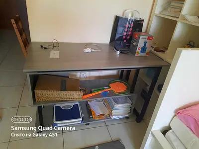 My study/computer desk with built-in shelves - good condition