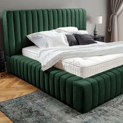 Modern Bedframe King size fully customisable in multiple options with soft Fabric