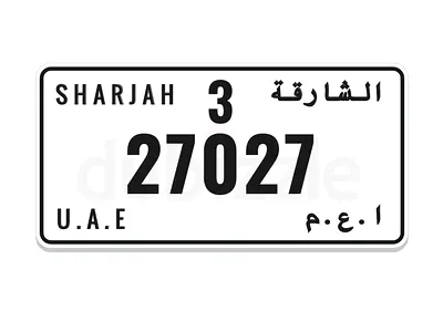 Number plate shj 27027 code 3