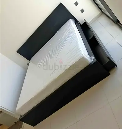 IKEA Malam king size 180×200cm bed frame with IKEA mattress and 2 big storage drawers underneath is