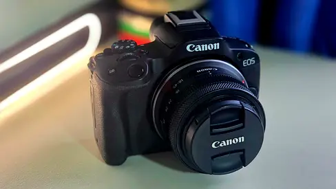 Canon R50 Digital Camera with accessories.