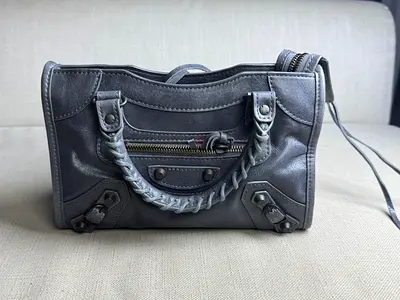Balenciaga City Mini bag in grey metallic color