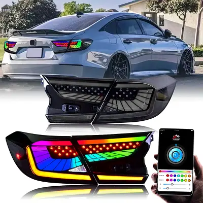 Taillights for 2018-2022 Honda Accord Tail Light Assembly 2018 LX Sport EX EX-L Touring Hybrid T