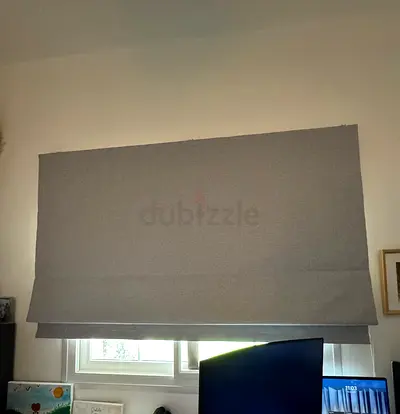 Grey Roman Fabric Blind (Roman Shade) - Used, Good Condition