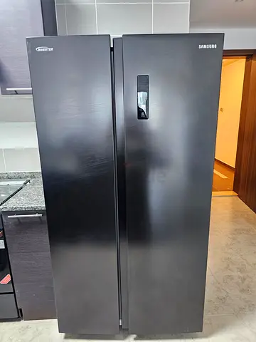 Free delivery Samsung digital Side-by-Side Refrigerator – Black, Good Condition