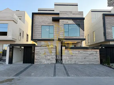 فيلاطابقين وروف بمسبح  بسعر شامل رسوم التسجيل والتمليك والمكيفات على الشارع الرئيسي جاهزة للسكن في أرقي مناطق عجمان تملك حر لجميع الجنسيات بدون دفعة م