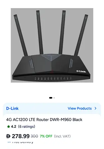 D-Link 4G AC1200 LTE Router DWR-M960