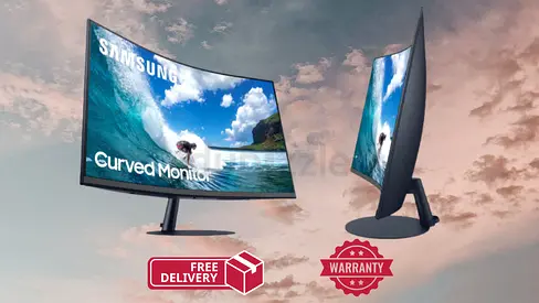 Samsung 32 Inch 75Hz Curved Monitor with Optimal Curvature 1000R C32T550F