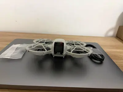 camera drone with prop guards — good condition