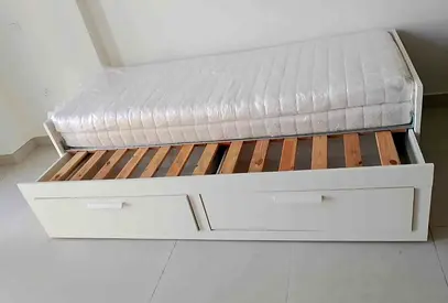IKEA brimness daybed with 2 big storage drawers and 2 IKEA mattresses.