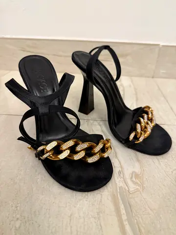 Versace Medusa Black Sandals