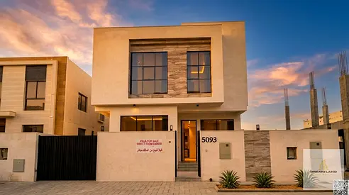 فيلا حجر فاخرة 5 غرف شاملة الرسوم