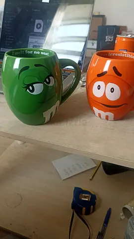 MMs Themed Coffee Mugs Set M/F