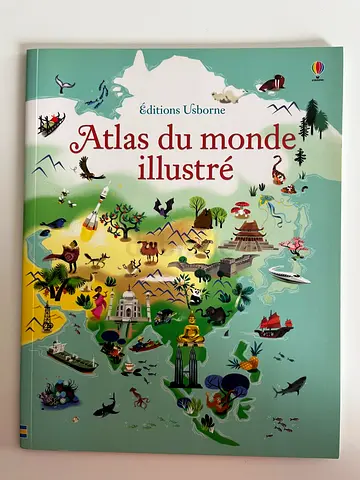 Usborne Atlas du monde illustré — Illustrated World Atlas (French edition)