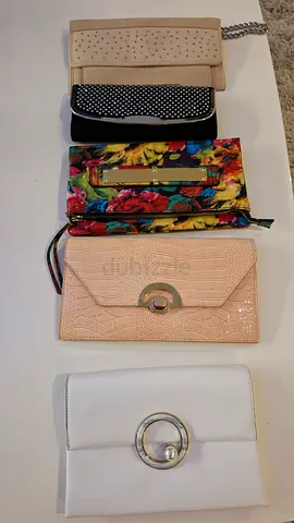 Set of 5 womens clutches and wallets - mixed styles, lightly used