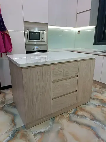 Wooden kitchen island