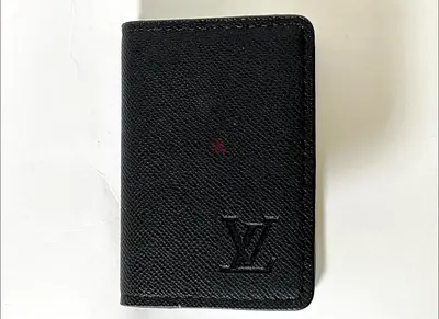Louis Vuitton Lv black bifold wallet for men