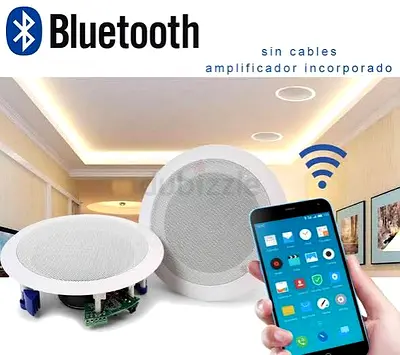 Bluetooth In-Ceiling Speakers (Pair) — Built-in Amplifier
