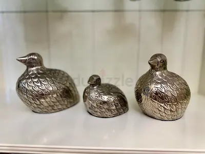 vintage-style brass quails
