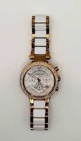 Michael Kors Parker Womens White Mixed Watch MK 5774, 39mm