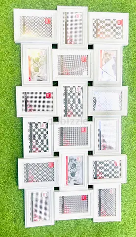 White multi-photo collage wall frame - holds 16 photos