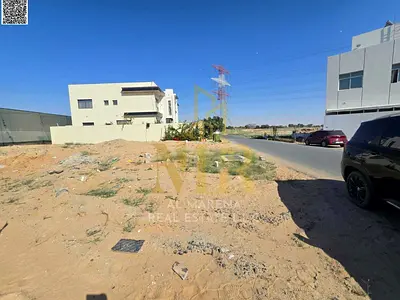Residential land for sale in the best location in Al Yasmin neighborhood, Ajman. Area 3870 sq ft, priced at 950,000 AED. Freehold ownership available