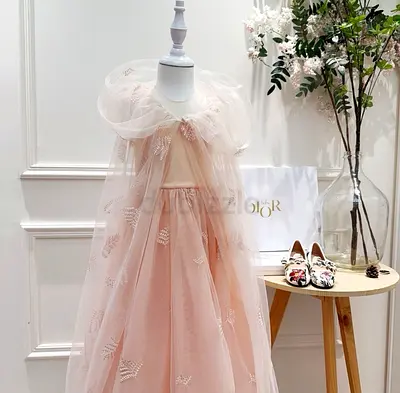 Blush tulle flower girl dress — excellent condition