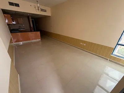 Studio apartment for rent in Al Nuaimiya 1 – Tower C – Spacious area – Separate kitchen – Balcony with a stunning view – Central air conditioning – Fr