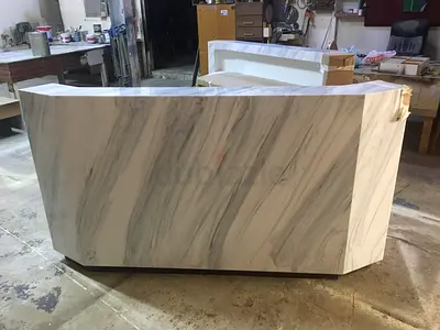 Marble-effect Reception Counter / Front Desk - New