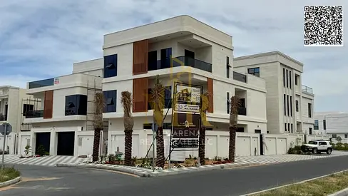 Villa for sale in one of the most prestigious areas of Ajman. Two floors, roof, and swimming pool. Price includes electricity, water, and air conditio
