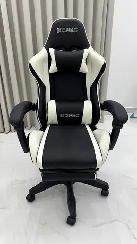 Eromag ergonomic gaming/office chair - black  white, adjustable recline  lumbar support