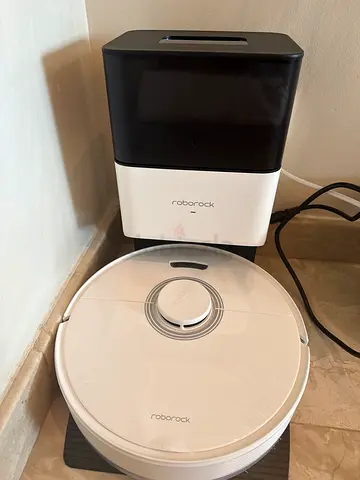 Roborock robot vacuum with auto-empty dock - used, working