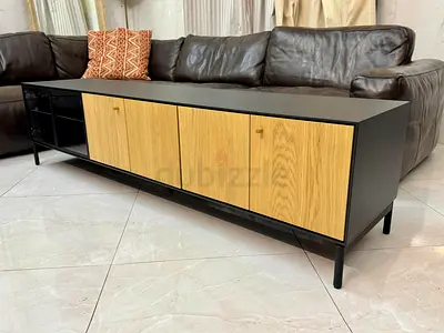 BOASTAD TV bench black oak veneer