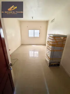 Upscale living with a stunning view in Al Majaz 3 – Master bedroom with living room and balcony 