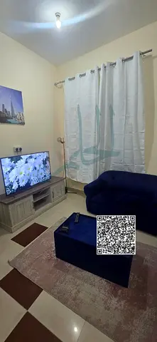 شقه غرفه وصاله للايجار الشهري المفروش شامل جميع الفواتير ثاني صف من كورنيش عجمان