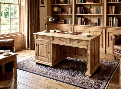 Solid wood desk