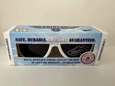 Babiators Kids Sunglasses 0-3yrs White BRAND NEW