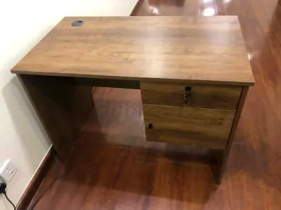 Compact Office Desks with Drawer – Wooden Finish – 2 Available