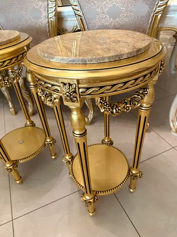 Italian marble Elegant Round Gold Coffee Table from gusto furniture