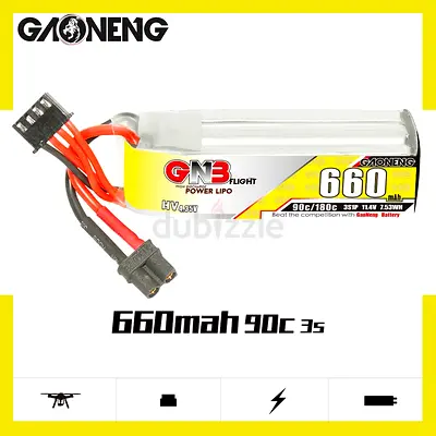 GAONENG GNB LiHV 3S 11.4V 660mAh 90C XT30 LiPo Battery