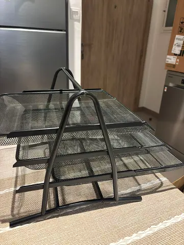 Metal mesh 4 tier document tray / desk organizer