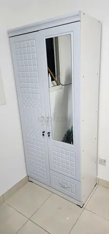 Brand New White 2-Door Wardrobe with Mirror