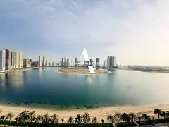 Chiller Free 3BR | Direct Sea View | Parking | Gym &amp; Pool | Al Khan