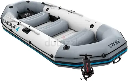 Intex Mariner 4 Rigid Inflatable Boat Set - 68376, Gray