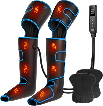 CINCOM Leg Massager With Heat, Air Compression for Circulation With 3 Heats 3 Modes 3 Intensities Se