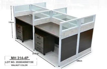 Stylish Office Workstation 4 Sitting NEW