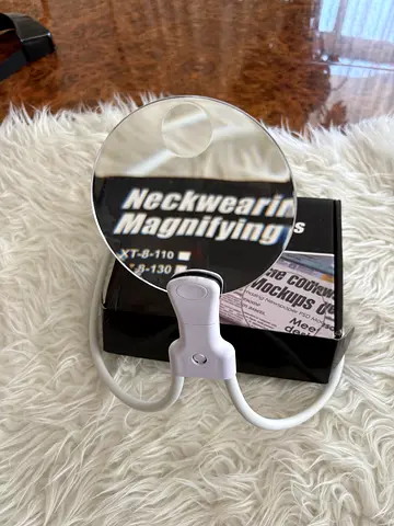 Hands-free neck magnifying glass (wearable magnifier)