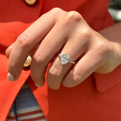 1.51cts Natural Oval Diamond Ring IGI