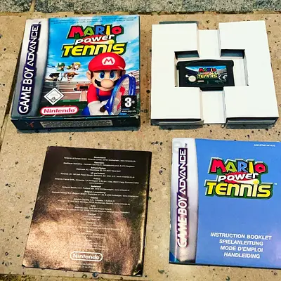 Game Boy Advance * Mario Power Tennis * GBA Boxed Instructions Case